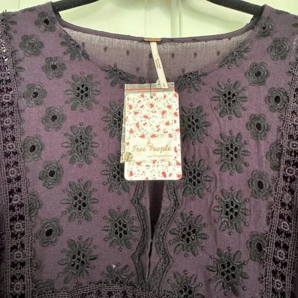 NWT Free People Charlotte Embroidered Tunic Dress - Picture 6 of 6